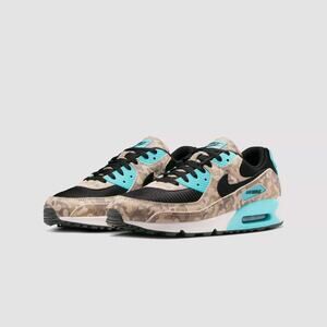 Nike Air Max 90 GS Camo Teal Black Tan IF3092-100 Youth Size 6Y Women's 7.5 - 8